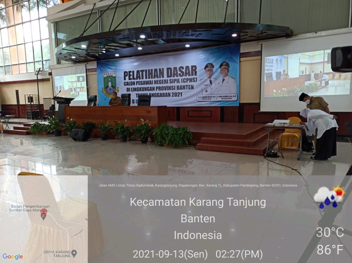 Menghadiri Pembukaan Latsar CPNS Gelombang I Golongan III di BPSDMD Provisinsi Banten